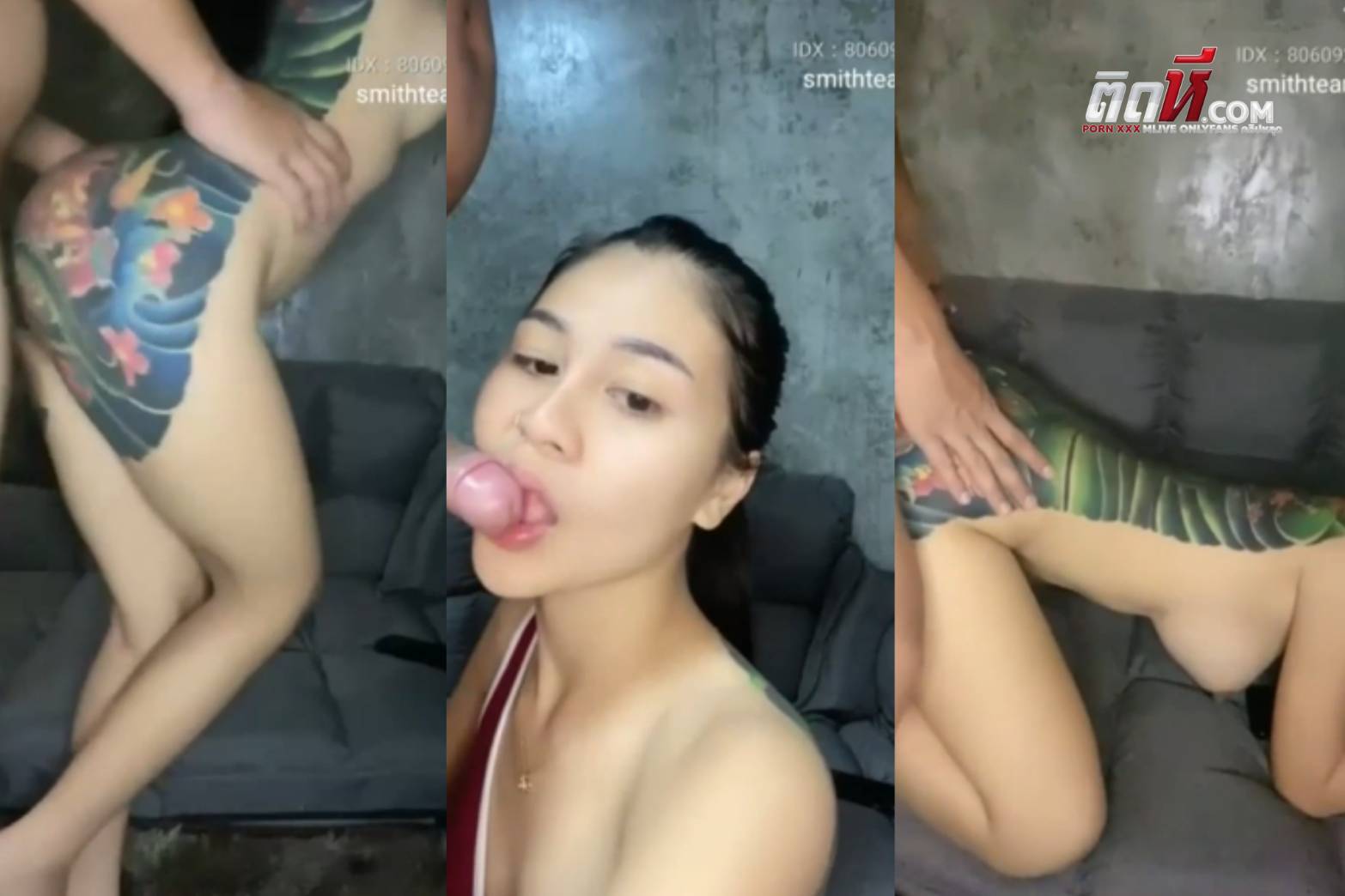 คลิปหลุด น้องออยรอยจูบ ตั้งกล้องไลฟ์ ดูดหัวควยพี่เทพ แล้วหันหีให้กระแทก เจอควยเสียบหีมิดด้าม เย็ดท่าหมาอย่างเมามันส์